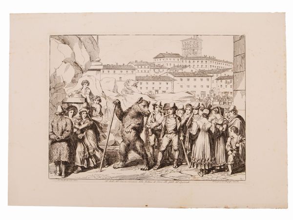 Bartolomeo Pinelli : Dei costumi di Roma  - Asta La Collezione Bucciarelli: libri antichi ed incunaboli - Associazione Nazionale - Case d'Asta italiane