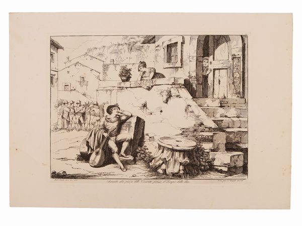 Bartolomeo Pinelli : Dei costumi di Roma  - Asta La Collezione Bucciarelli: libri antichi ed incunaboli - Associazione Nazionale - Case d'Asta italiane