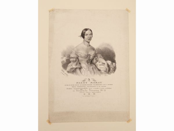 Ritratti di cantanti e ballerini in tourne marchigiane  - Asta La Collezione Bucciarelli: libri antichi ed incunaboli - Associazione Nazionale - Case d'Asta italiane