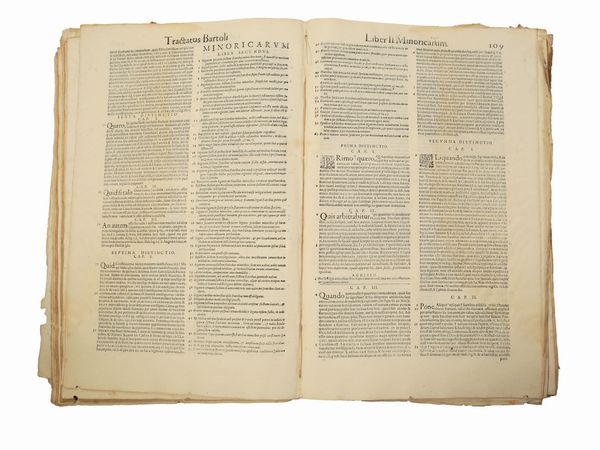 BARTOLO DA SASSOFERRATO : Consilia, quaestiones et tractatus Bartoli  Saxoferrato...  - Asta La Collezione Bucciarelli: libri antichi ed incunaboli - Associazione Nazionale - Case d'Asta italiane