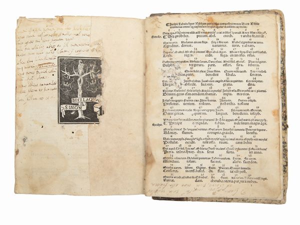 Biblia cum tabula nuper impressa & cum summariis nouiter editis  - Asta La Collezione Bucciarelli: libri antichi ed incunaboli - Associazione Nazionale - Case d'Asta italiane