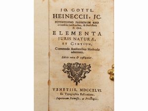 Johann Gottlieb Heinecke - Elementa juris naturae et Gentium, Commoda Auditoribus Methodo adornata