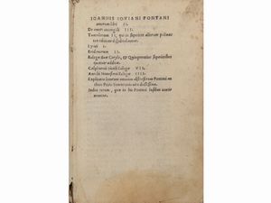 GIOVANNI GIOVIANO PONTANO - Ioannis Iouiani Pontani Amorum libri II. De amore coniugali III...