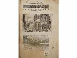 Tommaso Porcacchi : Funerali antichi di diuersi Popoli, et Nationi...  - Asta La Collezione Bucciarelli: libri antichi ed incunaboli - Associazione Nazionale - Case d'Asta italiane
