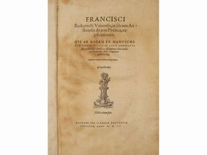 Francesco Robortello - In librum Aristotelis de arte Poetica, explicationes