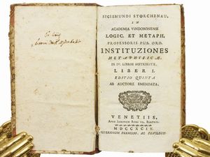 Sigismund von Storchenau - Institutiones metaphysicae - Institutiones logicae
