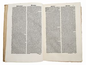 Tommaso d'Aquino : Sanctus Thomas de Aquino super quartum librum magistri sententiarum nouissime recognitus  - Asta La Collezione Bucciarelli: libri antichi ed incunaboli - Associazione Nazionale - Case d'Asta italiane