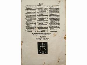 Tommaso d'Aquino : Sanctus Thomas de Aquino super quartum librum magistri sententiarum nouissime recognitus  - Asta La Collezione Bucciarelli: libri antichi ed incunaboli - Associazione Nazionale - Case d'Asta italiane