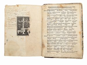 Biblia cum tabula nuper impressa & cum summariis nouiter editis  - Asta La Collezione Bucciarelli: libri antichi ed incunaboli - Associazione Nazionale - Case d'Asta italiane