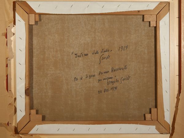 VIRGILIO GUIDI : Interno dello studio 1969  - Asta La collezione Bucciarelli: dipinti, grafiche, edizioni d'artista - Associazione Nazionale - Case d'Asta italiane