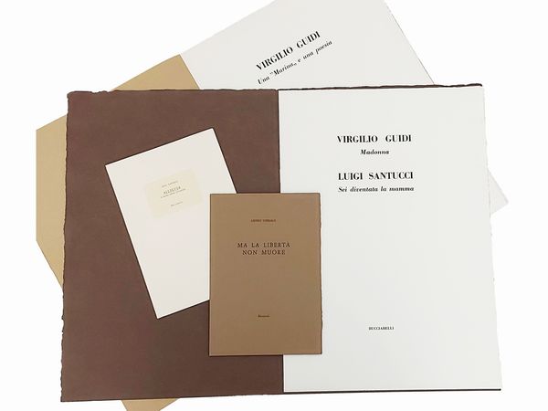 VIRGILIO GUIDI : Quattro libri d'artista  - Asta La collezione Bucciarelli: dipinti, grafiche, edizioni d'artista - Associazione Nazionale - Case d'Asta italiane