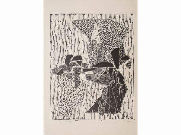 LUIGI VERONESI : L. Veronesi 6 incisioni 1959  - Asta La collezione Bucciarelli: dipinti, grafiche, edizioni d'artista - Associazione Nazionale - Case d'Asta italiane