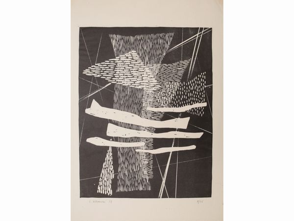 LUIGI VERONESI : L. Veronesi 6 incisioni 1959  - Asta La collezione Bucciarelli: dipinti, grafiche, edizioni d'artista - Associazione Nazionale - Case d'Asta italiane