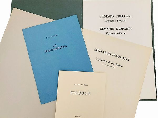 Treccani - Sinisgalli - Ghiandoni - Tamburi  - Asta La collezione Bucciarelli: dipinti, grafiche, edizioni d'artista - Associazione Nazionale - Case d'Asta italiane