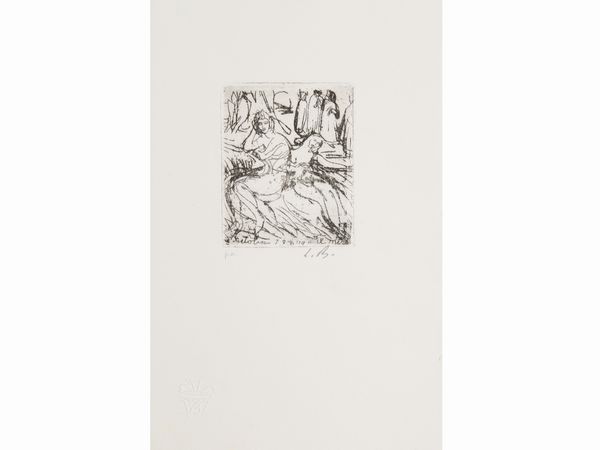 Luigi Bartolini : Da Poesie 1960  - Asta La collezione Bucciarelli: dipinti, grafiche, edizioni d'artista - Associazione Nazionale - Case d'Asta italiane