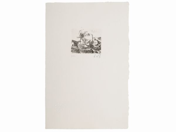 Luigi Bartolini : Da Poesie 1960  - Asta La collezione Bucciarelli: dipinti, grafiche, edizioni d'artista - Associazione Nazionale - Case d'Asta italiane