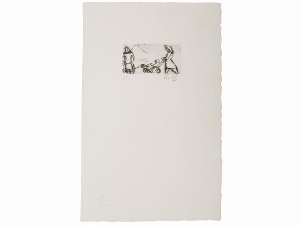 Luigi Bartolini : Da Poesie 1960  - Asta La collezione Bucciarelli: dipinti, grafiche, edizioni d'artista - Associazione Nazionale - Case d'Asta italiane