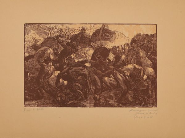 ADOLFO DE CAROLIS : L'Urlo di Achille  - Asta La collezione Bucciarelli: dipinti, grafiche, edizioni d'artista - Associazione Nazionale - Case d'Asta italiane