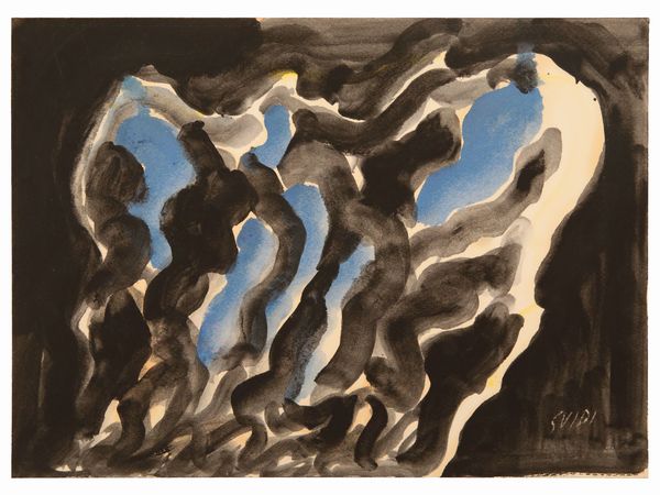 VIRGILIO GUIDI : Architetture umane  - Asta La collezione Bucciarelli: dipinti, grafiche, edizioni d'artista - Associazione Nazionale - Case d'Asta italiane