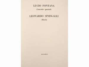 LUCIO FONTANA - Concetto spaziale - Leonardo Sinisgalli, Diario