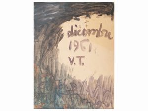 Valeriano Trubbiani : Verticalembrione 1961  - Asta La collezione Bucciarelli: dipinti, grafiche, edizioni d'artista - Associazione Nazionale - Case d'Asta italiane