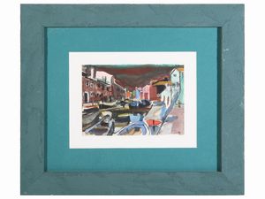 Dina Bellotti - Canale con barche