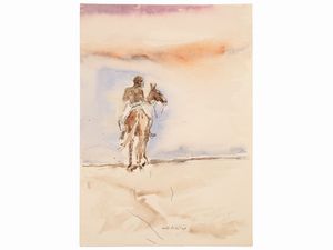 WALTER PIACESI - Uomo con cavallo 1978