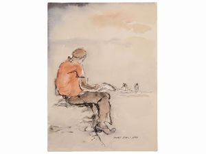 WALTER PIACESI - Uomo seduto 1978