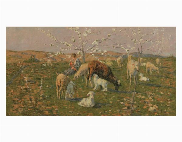 La Primavera, 1904  - Asta Arte moderna, contemporanea e dipinti del XIX secolo   - Associazione Nazionale - Case d'Asta italiane
