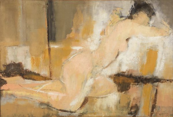 Nudo femminile, 1959  - Asta Arte moderna, contemporanea e dipinti del XIX secolo   - Associazione Nazionale - Case d'Asta italiane