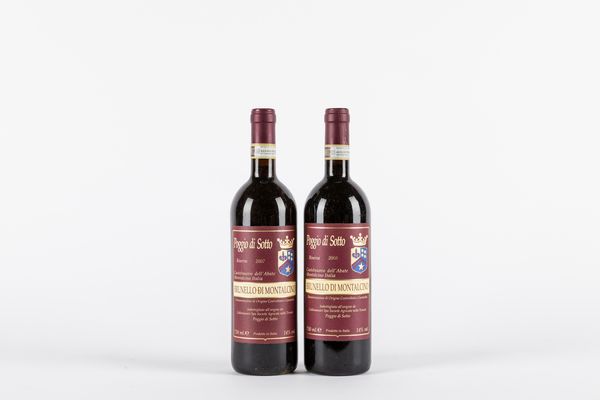 Toscana : Poggio di Sotto  Brunello di Montalcino Riserva 2007-2008 (2 BT)  - Asta Vini e distillati - Associazione Nazionale - Case d'Asta italiane