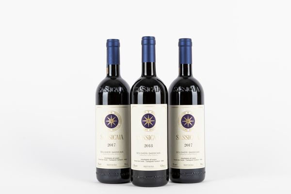 Toscana : Sassicaia 2017-2018 (3 BT)  - Asta Vini e distillati - Associazione Nazionale - Case d'Asta italiane