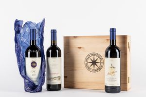 Toscana - Cassetta Marchesi Incisa della Rocchetta: Sassicaia, Guidalberto, Le Difese (3 BT)