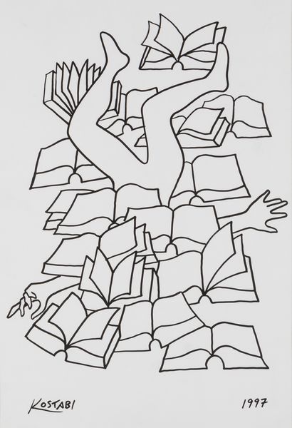 Mark Kostabi : Senza titolo  - Asta Christmas Pop: arte, sneakers e design - Associazione Nazionale - Case d'Asta italiane