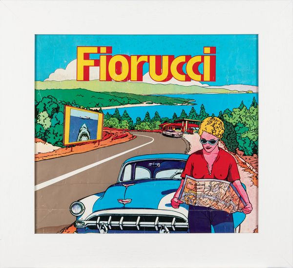 Elio Fiorucci : Shopping bag incorniciata  - Asta Christmas Pop: arte, sneakers e design - Associazione Nazionale - Case d'Asta italiane