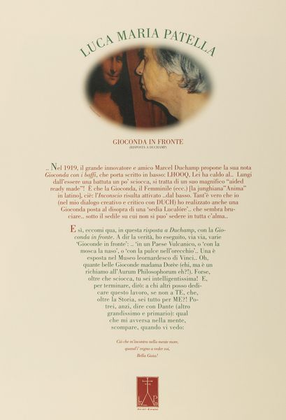 LUCA MARIA PATELLA : Gioconda in fronte  - Asta Christmas Pop: arte, sneakers e design - Associazione Nazionale - Case d'Asta italiane