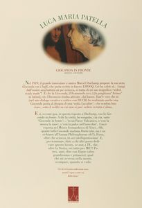 LUCA MARIA PATELLA : Gioconda in fronte  - Asta Christmas Pop: arte, sneakers e design - Associazione Nazionale - Case d'Asta italiane