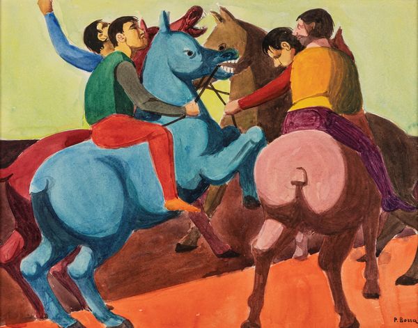 Pompeo Borra : Cavalieri  - Asta Arte Moderna e Contemporanea - Associazione Nazionale - Case d'Asta italiane