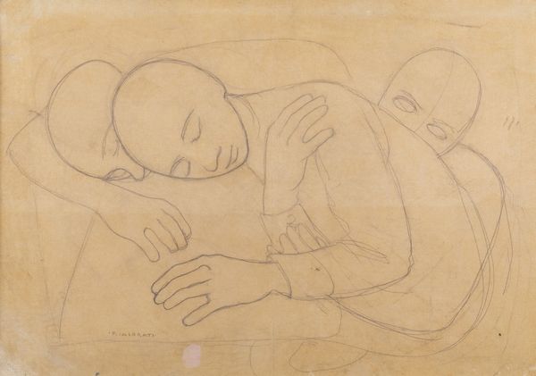 Felice Casorati : Tre figure  - Asta Arte Moderna e Contemporanea - Associazione Nazionale - Case d'Asta italiane