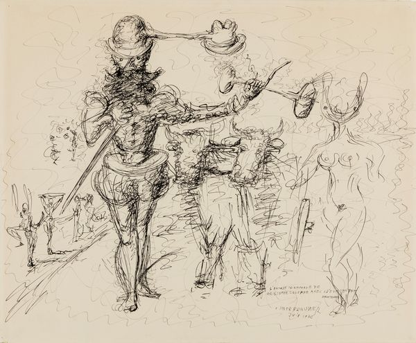 Victor Brauner : L'Entree Triomphale de Christophe Colombe Avec Lo'euf Tandem (Bo'euf Tandem)  - Asta Arte Moderna e Contemporanea - Associazione Nazionale - Case d'Asta italiane