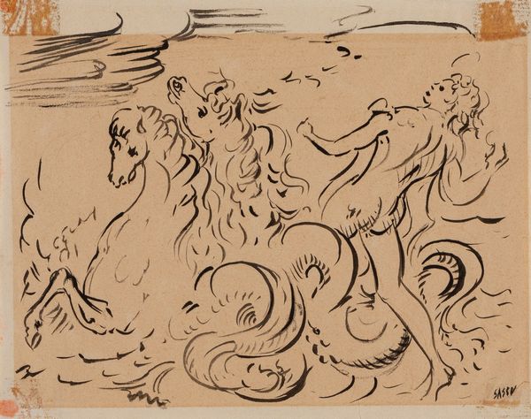 ALIGI SASSU : Senza titolo (cavalli)  - Asta Arte Moderna e Contemporanea - Associazione Nazionale - Case d'Asta italiane