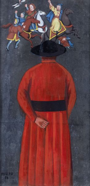 Pippo  Rizzo : Prete rosso  - Asta Arte Moderna e Contemporanea - Associazione Nazionale - Case d'Asta italiane