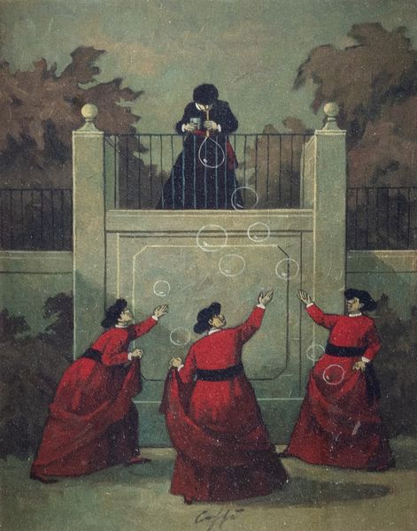 Nino Caffè : Tre pretini rossi  - Asta Arte Moderna e Contemporanea - Associazione Nazionale - Case d'Asta italiane