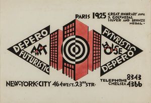 FORTUNATO DEPERO - Depero futuristic art house (studio per auto-promozione)