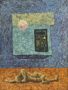 Domenico Gnoli - Composizione con figura