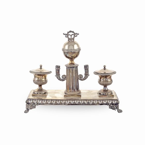 Calamaio in argento  - Asta Argenti e L'Arte della tavola - Associazione Nazionale - Case d'Asta italiane