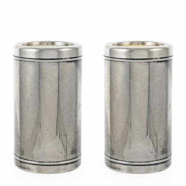 Coppia di glacette in metallo argentato  - Asta Argenti e L'Arte della tavola - Associazione Nazionale - Case d'Asta italiane