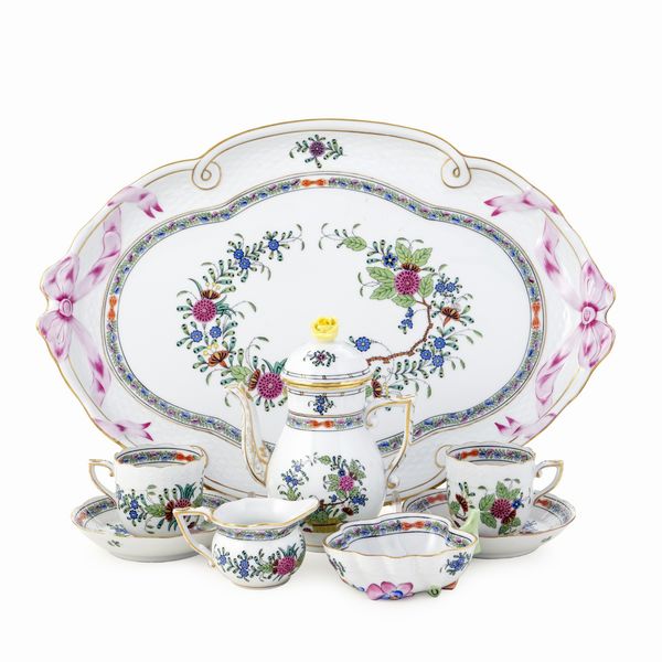 Herend, per Candida Tupini, Roma, servizio da caff� t�te-�-t�te (8)  - Asta Argenti e L'Arte della tavola - Associazione Nazionale - Case d'Asta italiane