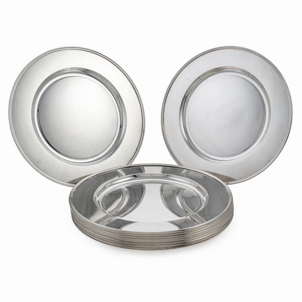 Set di sottopiatti in argento (20)  - Asta Argenti e L'Arte della tavola - Associazione Nazionale - Case d'Asta italiane