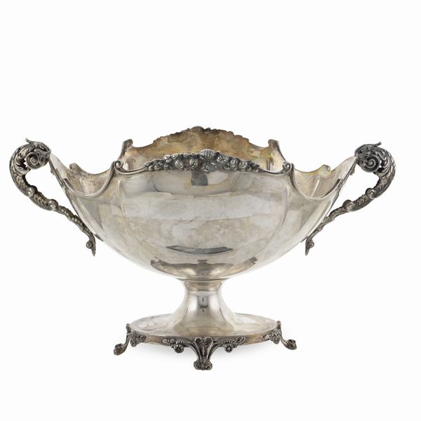Centrotavola in argento a due manici  - Asta Argenti e L'Arte della tavola - Associazione Nazionale - Case d'Asta italiane
